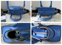 Mulberry Micro Zipped Bayswater in Porcelain Blue Small Classic Grain