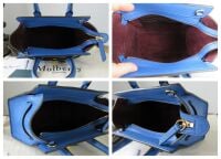 Mulberry Micro Zipped Bayswater in Porcelain Blue Small Classic Grain