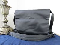 Prada Soft Medium Duo Messenger in Nero Tessuto Nylon