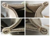 Chloé Woody Small Tote in Light Eucalyptus Linen & Calfskin