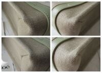 Chloé Woody Small Tote in Light Eucalyptus Linen & Calfskin