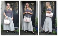 Mulberry Medium Cecily Flower Lock Top Handly Lily in Light Berry Cream Glo