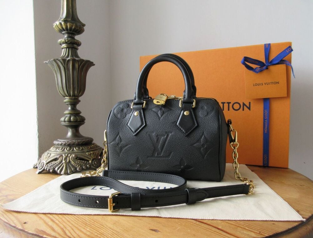 Louis Vuitton Speedy Bandouli&egrave;re 20 in Giant Monogram Empreinte Noir.