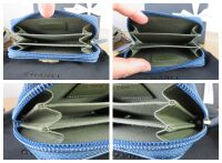 Chanel Boy Small Zip Around Wallet in Blue Caviar