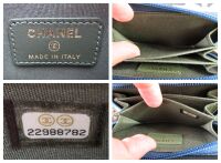 Chanel Boy Small Zip Around Wallet in Blue Caviar