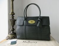 Mulberry Classic Heritage Bayswater in Mulberry Green Croc