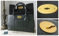 Mulberry Classic Heritage Bayswater in Mulberry Green Croc