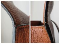 Chlo&Atilde;&copy; Mini Marcie Small Saddle Bag in Tan Pebbled Calfskin