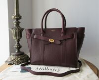 Mulberry Small Zipped Bayswater in Oxblood Grain Vegetable Tanned Leather