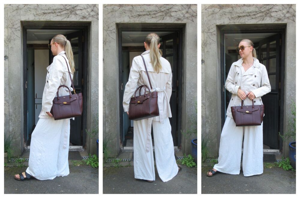 Mulberry Small Zipped Bayswater in Oxblood Grain Vegetable Tanned Leather