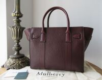 Mulberry Small Zipped Bayswater in Oxblood Grain Vegetable Tanned Leather