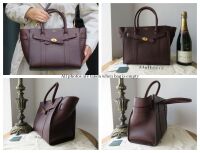 Mulberry Small Zipped Bayswater in Oxblood Grain Vegetable Tanned Leather
