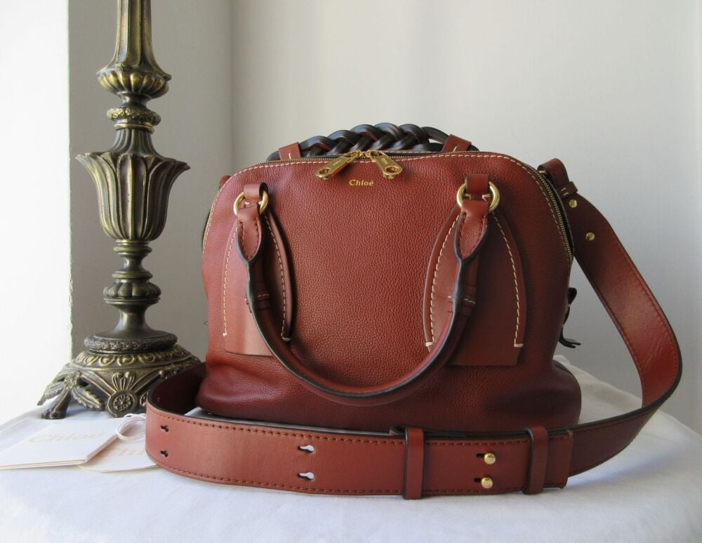 Chlo&eacute; Daria Medium Day Bag in Sepia Calfskin