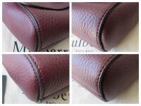 Mulberry Regular Lily in Black Cherry  Heavy Grain Leather with Brushed Sil