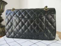 Chanel Classic Medium Double Flap in Black Caviar with 22K Gold Hardware