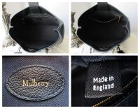 Mulberry Lily Chain Tote in Black Small Classic Grain Leather