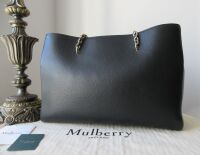 Mulberry Lily Chain Tote in Black Small Classic Grain Leather