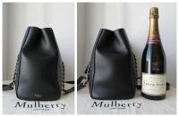 Mulberry Lily Chain Tote in Black Small Classic Grain Leather
