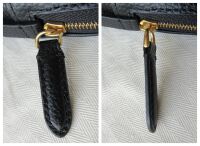 Mulberry Medium Zip Around Cosmetic Pouch in Black Small Classic Grain Leat