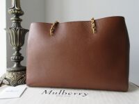 Mulberry Lily Chain Tote in Oak Two-Tone Classic Grain Leather