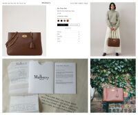 Mulberry Lily Chain Tote in Oak Two-Tone Classic Grain Leather