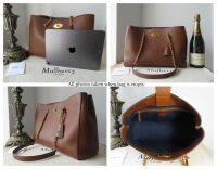 Mulberry Lily Chain Tote in Oak Two-Tone Classic Grain Leather