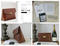 Mulberry Large Darley Cosmetic Pouch Oak in Oak Two-Tone Small Classic Grai