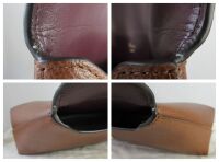 Mulberry Large Darley Cosmetic Pouch Oak in Oak Two-Tone Small Classic Grai