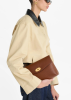 Mulberry Large Darley Cosmetic Pouch Oak in Oak Two-Tone Small Classic Grai