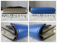 Mulberry Multiflap Multi Card Case Purse in Dune, Porcelaine Blue and Black