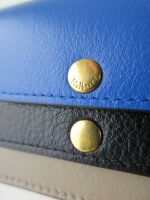 Mulberry Multiflap Multi Card Case Purse in Dune, Porcelaine Blue and Black