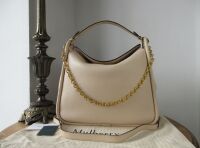 Mulberry Leighton Hobo in Linen Beige Small Classic Grain Leather
