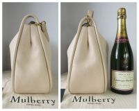 Mulberry Leighton Hobo in Linen Beige Small Classic Grain Leather