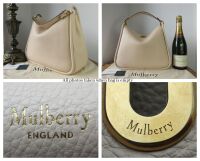 Mulberry Leighton Hobo in Linen Beige Small Classic Grain Leather