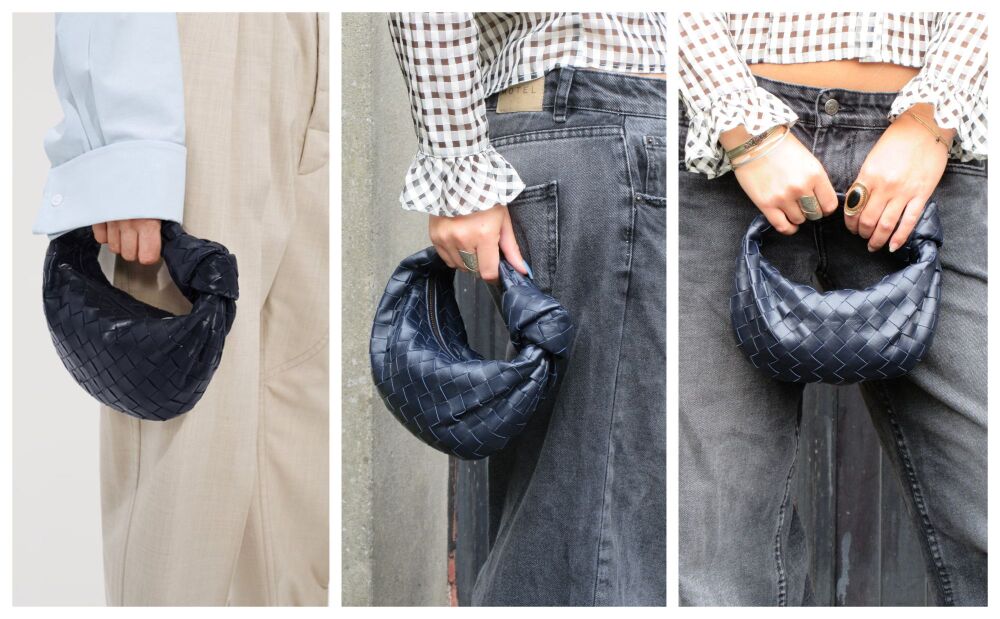 Bottega Veneta Mini Jodie in Midnight Blue Intrecciato