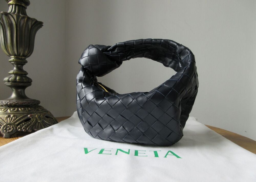 Bottega Veneta Mini Jodie in Midnight Blue Intrecciato