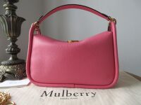 Mulberry Small Leighton Hobo in Geranium Pink Small Classic Grain