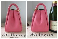 Mulberry Small Leighton Hobo in Geranium Pink Small Classic Grain