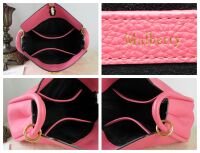 Mulberry Small Leighton Hobo in Geranium Pink Small Classic Grain