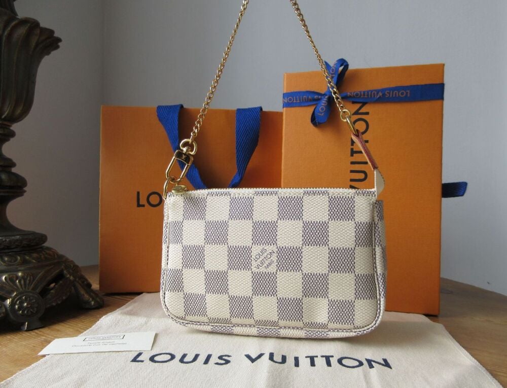 Louis Vuitton Mini Pochette Accessoires Pouch in Damier Azur