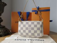 Louis Vuitton Mini Pochette Accessoires Pouch in Damier Azur