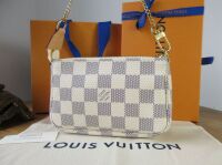 Louis Vuitton Mini Pochette Accessoires Pouch in Damier Azur