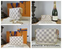 Louis Vuitton Mini Pochette Accessoires Pouch in Damier Azur