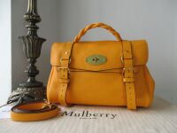 Mulberry Regular Alexa Satchel in Double Yellow Heavy Grain