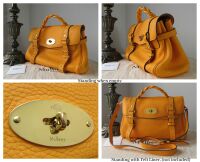 Mulberry Regular Alexa Satchel in Double Yellow Heavy Grain