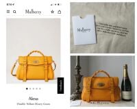 Mulberry Regular Alexa Satchel in Double Yellow Heavy Grain