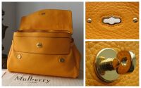 Mulberry Regular Alexa Satchel in Double Yellow Heavy Grain