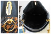 Mulberry Leighton Hobo in Nutmeg, Midnight & Black Woven Houndstooth