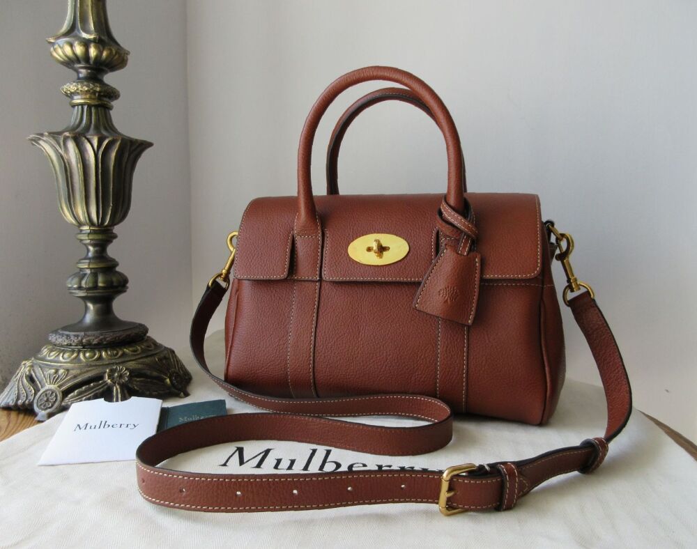 Mulberry Classic Small Bayswater Satchel in Legacy Oak Natural Vegetable Tanned Leather