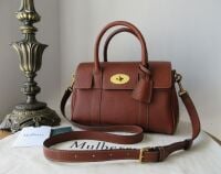 Mulberry Classic Small Bayswater Satchel in Legacy Oak Natural Vegetable Ta